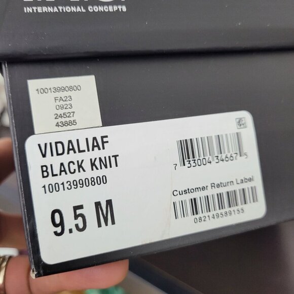 NEW I.N.C. Vidaliaf Womens Black Knit High Heel Ankle Boots Size 9.5M - Picture 8 of 9